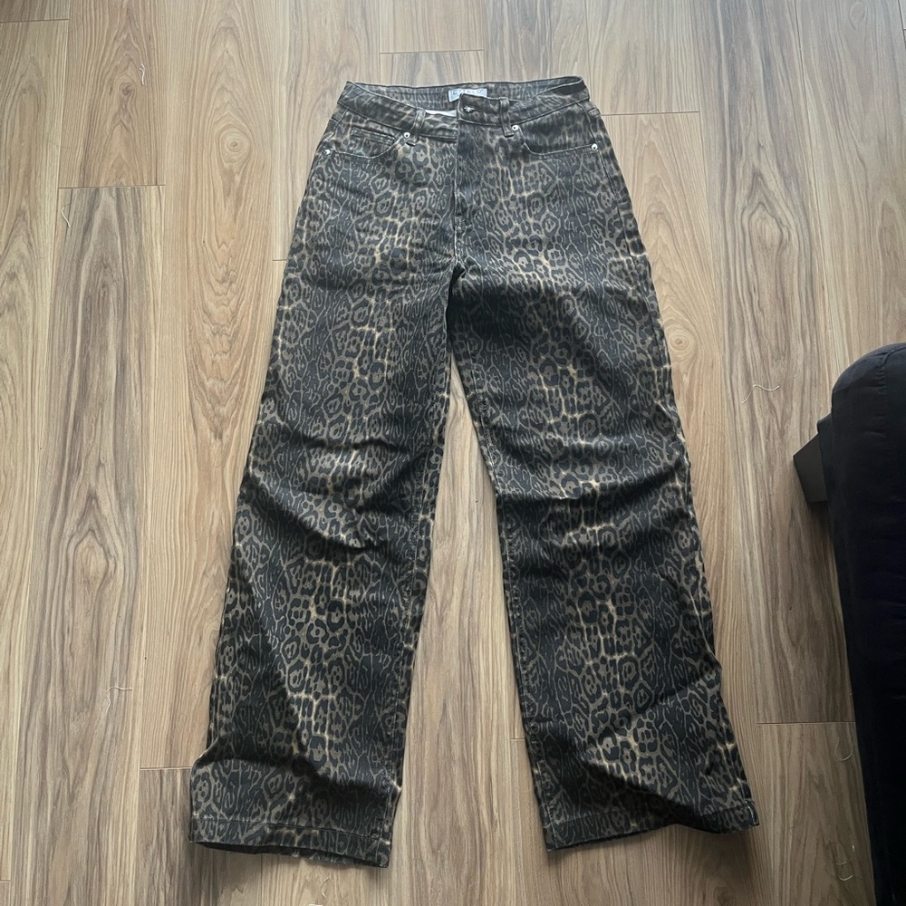 ETTELO Leopard Print Pants Sz 6